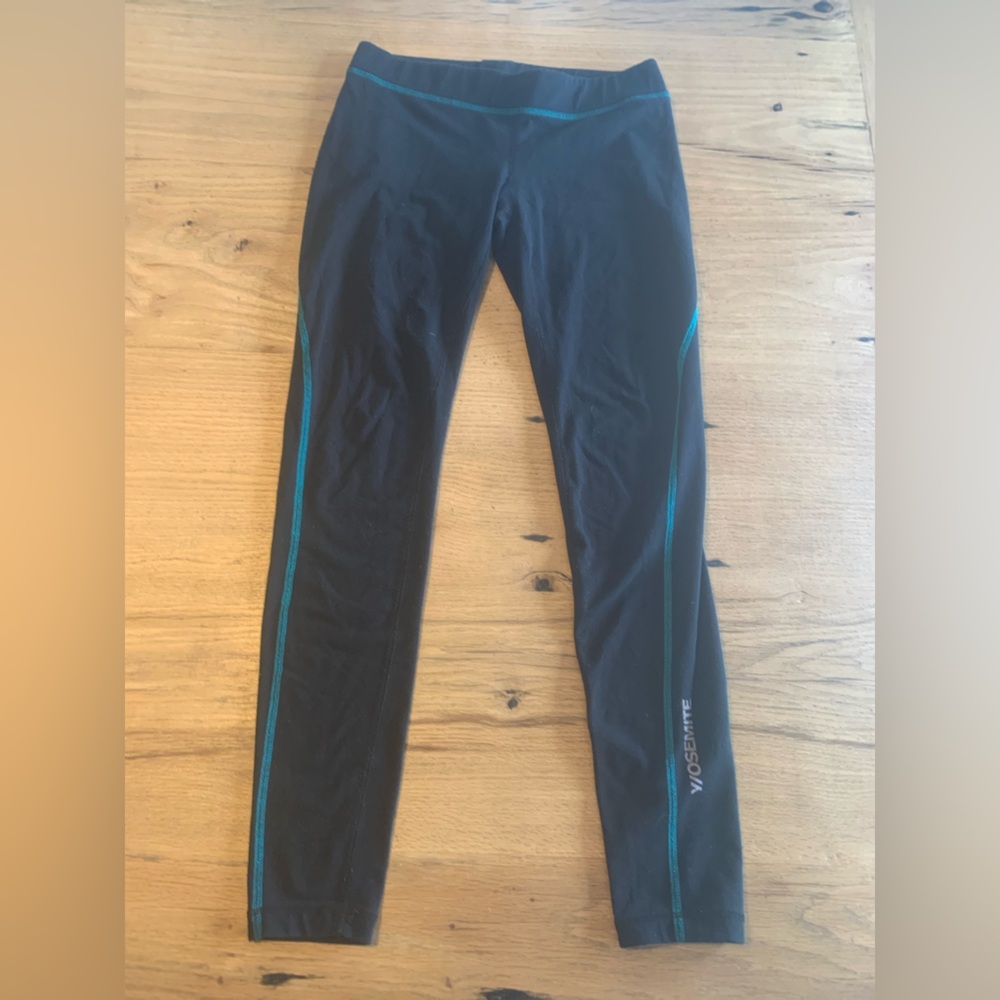 James Perse Yosemite Leggings Rainbow Thread Black Women’s 1 Preloved
